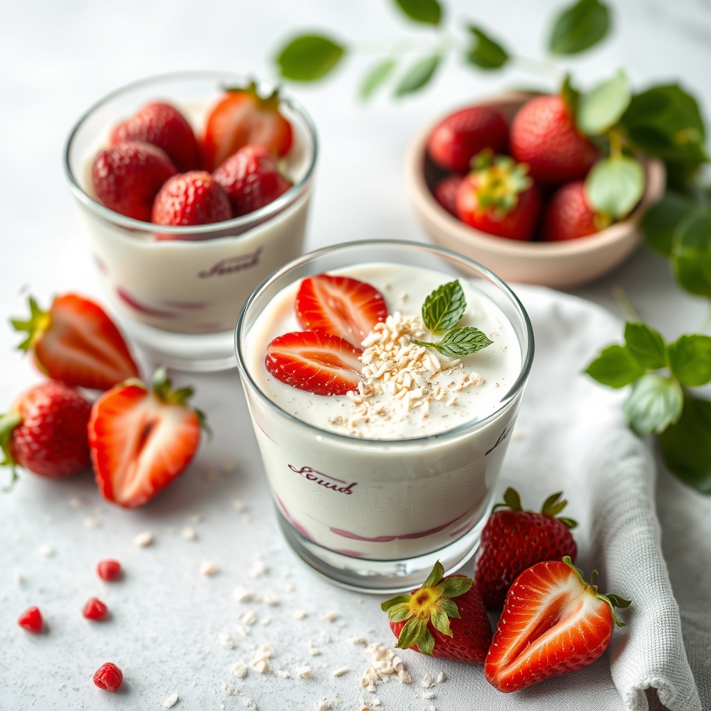 découvrez la douceur du blanc-manger coco aux fraises, un dessert frais et exotique associant la tendresse de la noix de