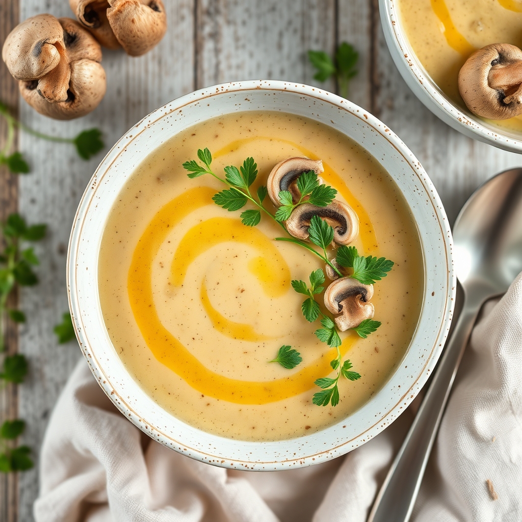 découvrez notre délicieuse recette de velouté de champignons, idéale pour réchauffer les soirées d'automne. facile 